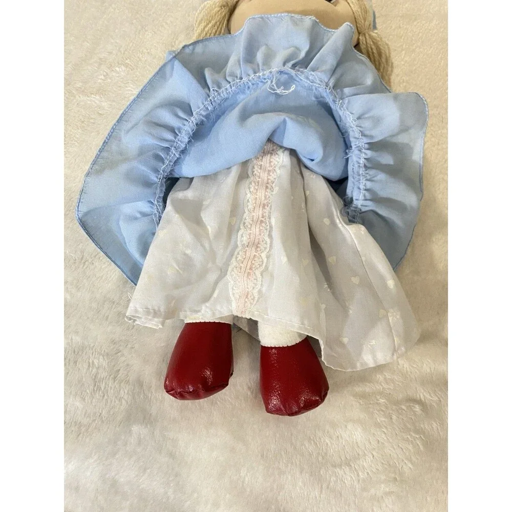 Vintage 60s 70s Toy Collectible Kamar Rag/Cloth Doll “Kristy”Blue Dress & Bonnet